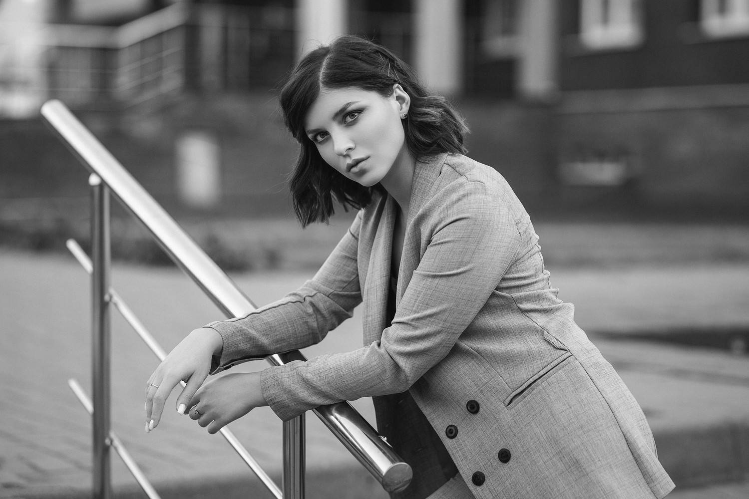 девушка, модель, портрет, фотосессия, макияж, гламур, girl, model, modeling, young, portrait, make-up, glamour, studio, чб, чёрно-белое фото, bw, black and white, творческий портрет, женский портрет, постановка, постановочная фотография, fashion, Владимир Васильев