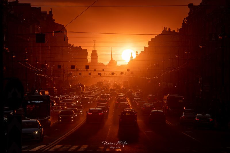 закат, город, санкт-петербург Закатные истории. фото превью