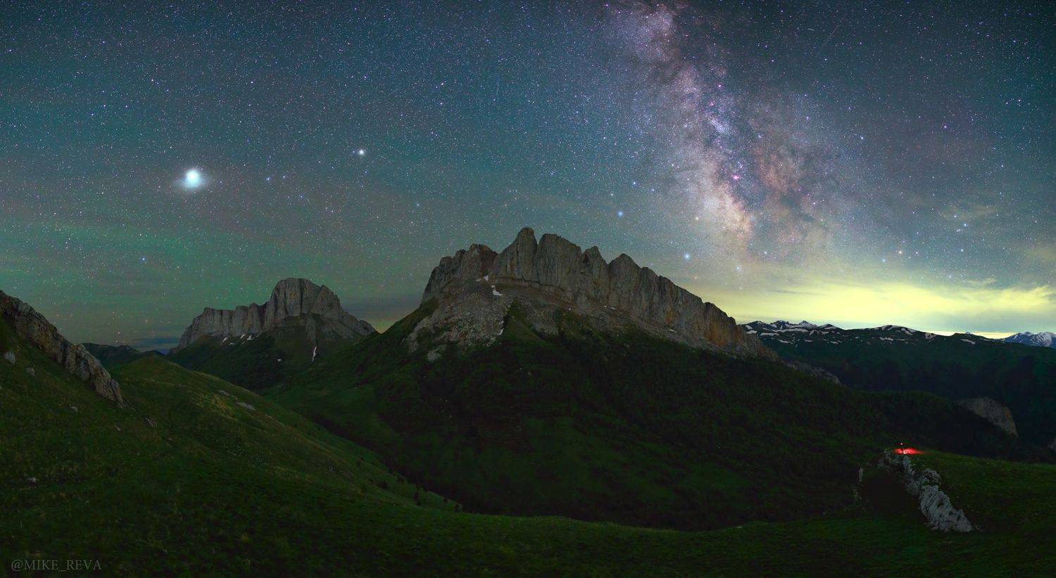 ночь тхачи  ночной пейзаж астрофотография звезды созвездия чертовы ворота ачешбоки, Михаил Рева