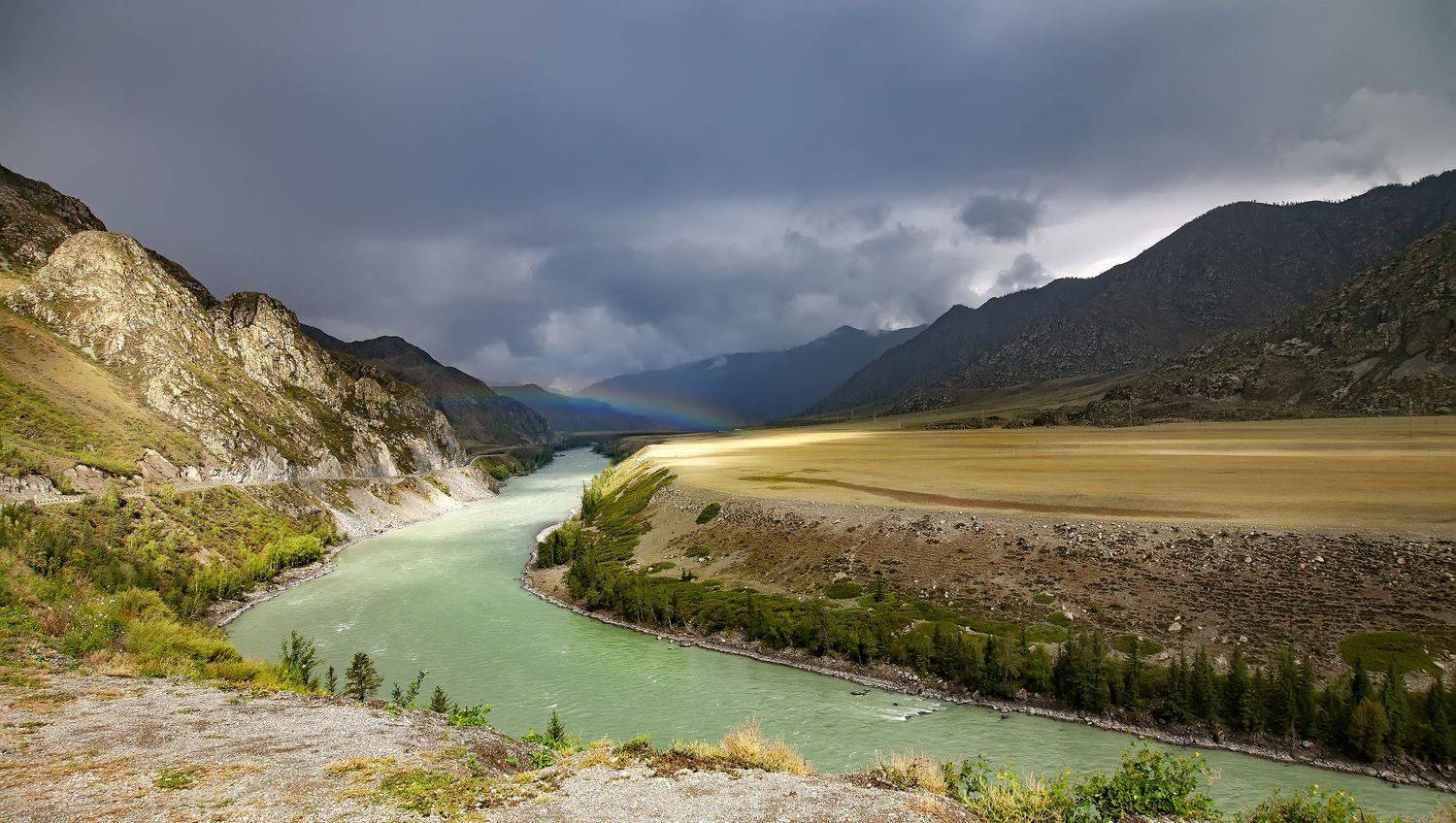 алтай, катунь, радуга, Сергей Устюжанин
