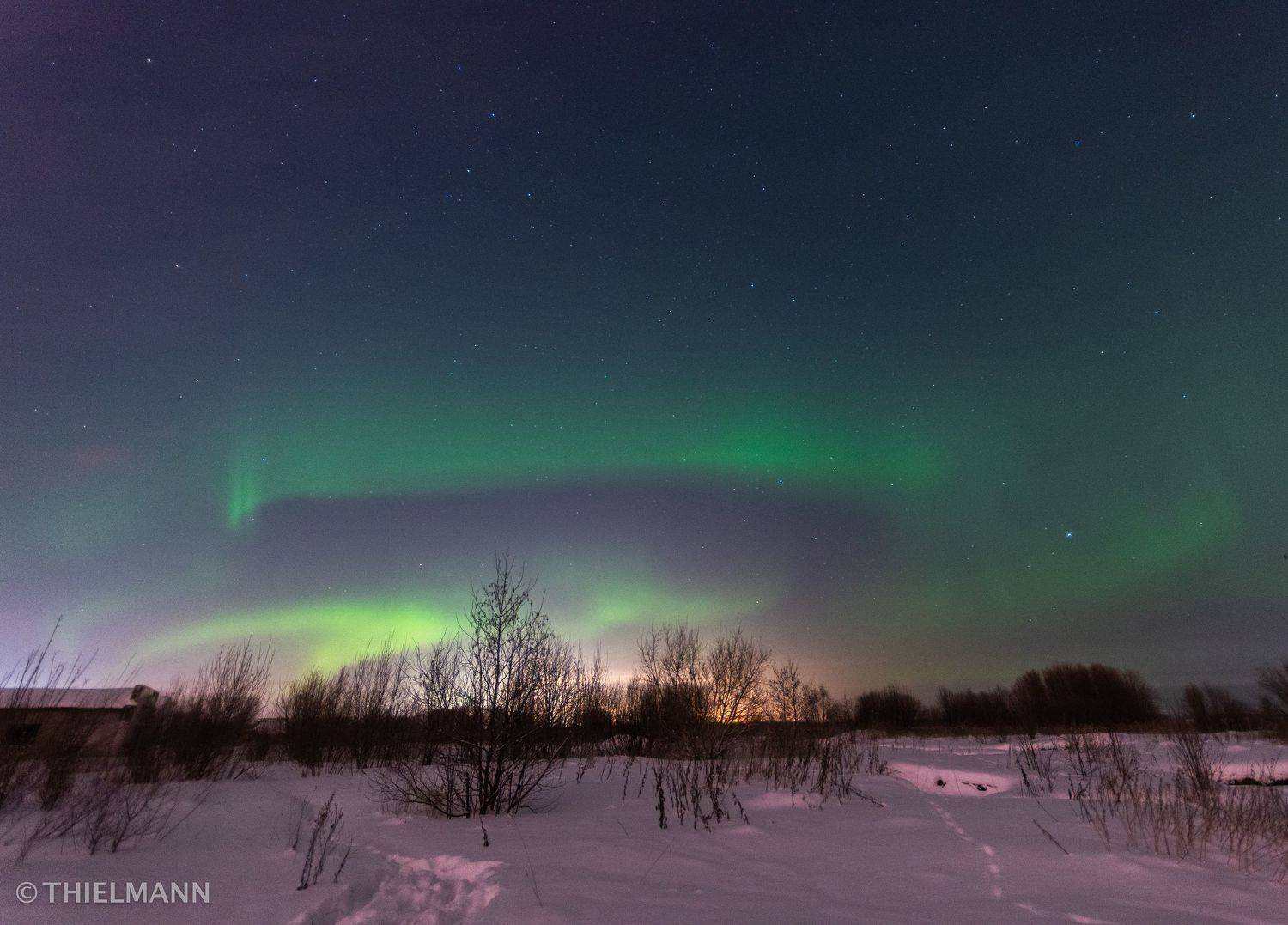 aurora, north, winter, frost, night, nightlights, sky, nightsky, light, Илья Тильман