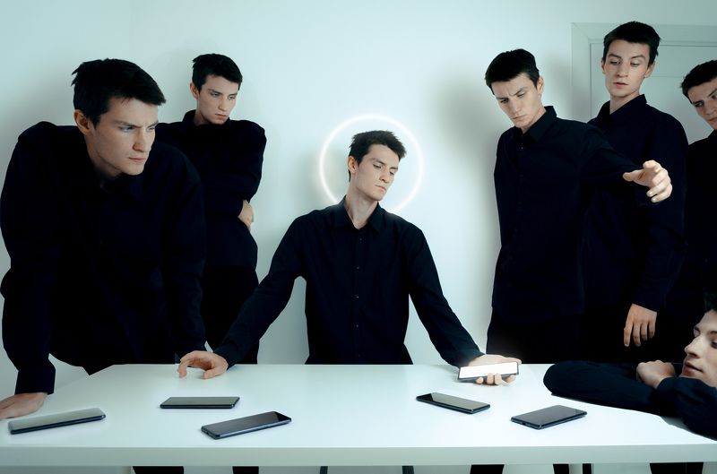 photo, collage, portrait, concept Один и несколько фото превью