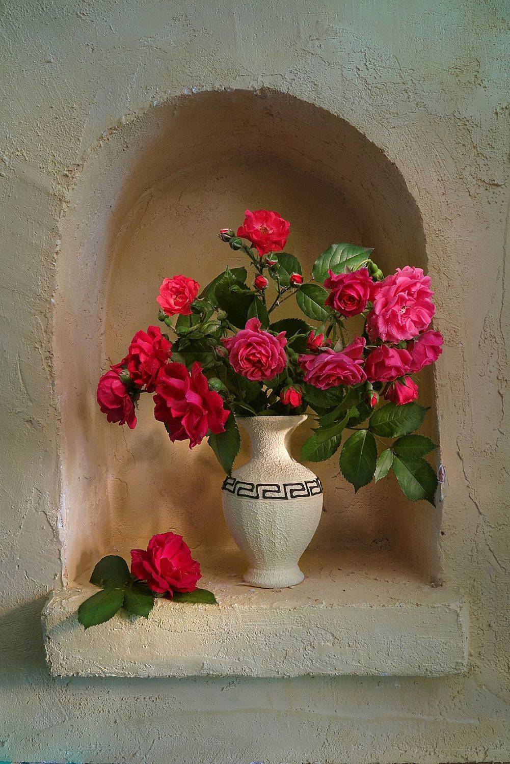 ниша,розы,ваза, Алла Шевченко