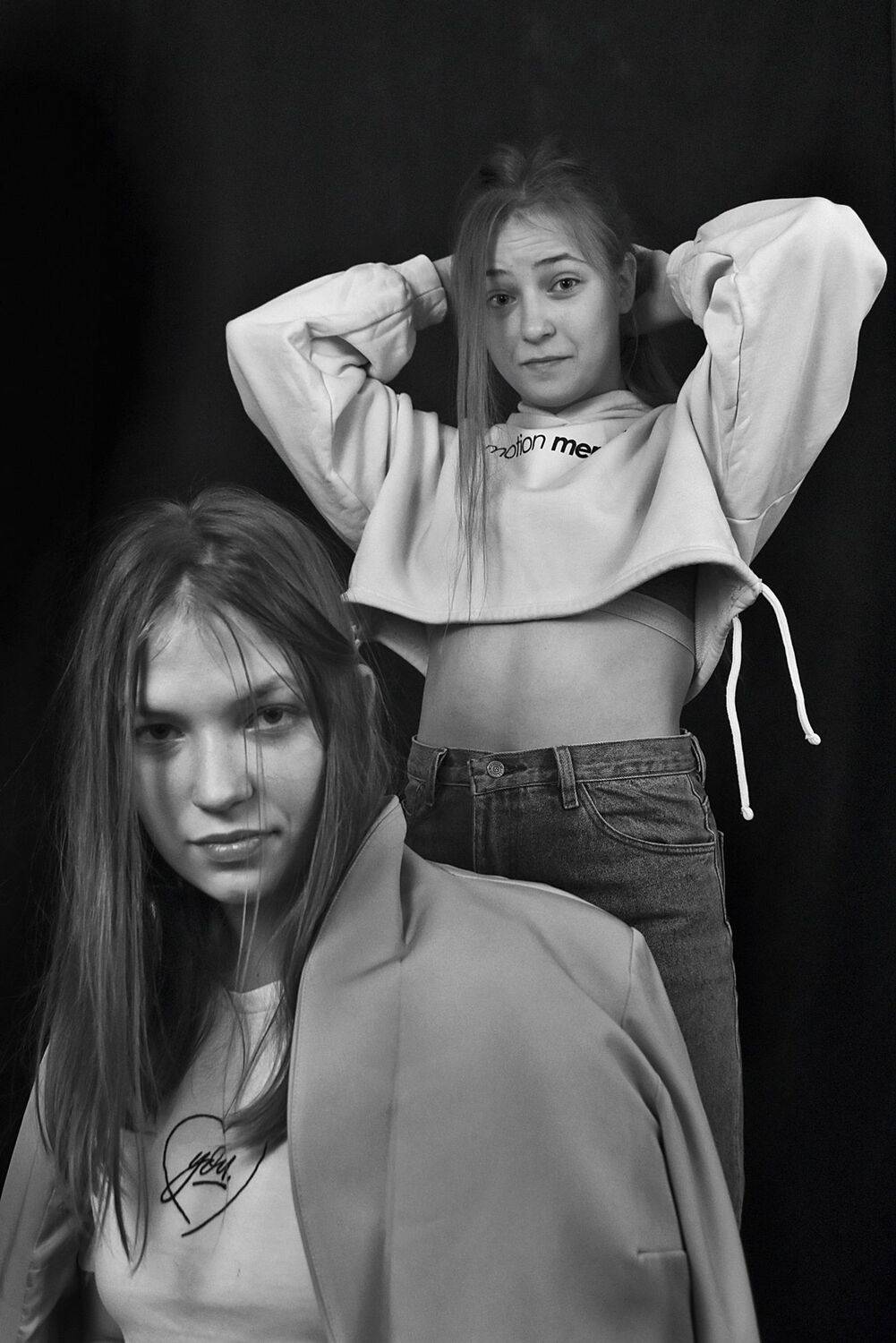 девушка, портрет, глаза, взгляд, волосы, чб, апатиты, Николай Смоляк