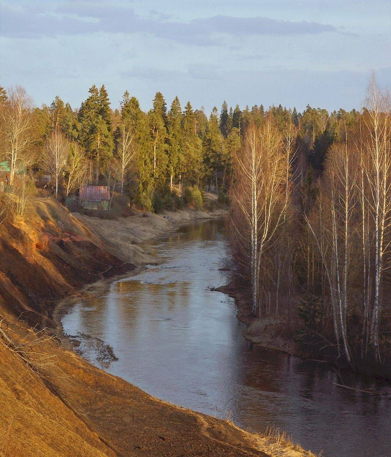 Весна, закат, река, Петр Косых