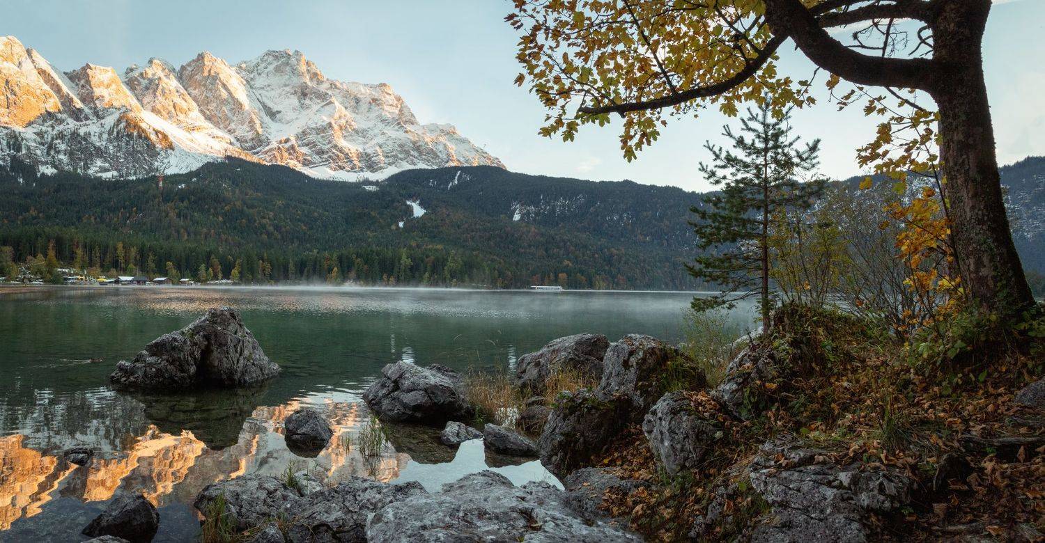 озеро; лес; горы; осень; германия;, Александр Удовиченко