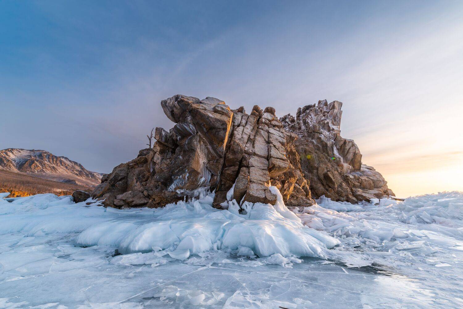 Байкал, Песчаная, зима, лёд, Evgeniy Khilkevitch