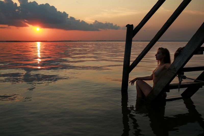 фотограф,павелтроицкий,ню,эротика,nude,artnu,nu,закат,обь На закате,Обь фото превью