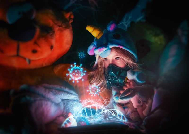 covid, toys, virus, mask, child Covid-19 фото превью