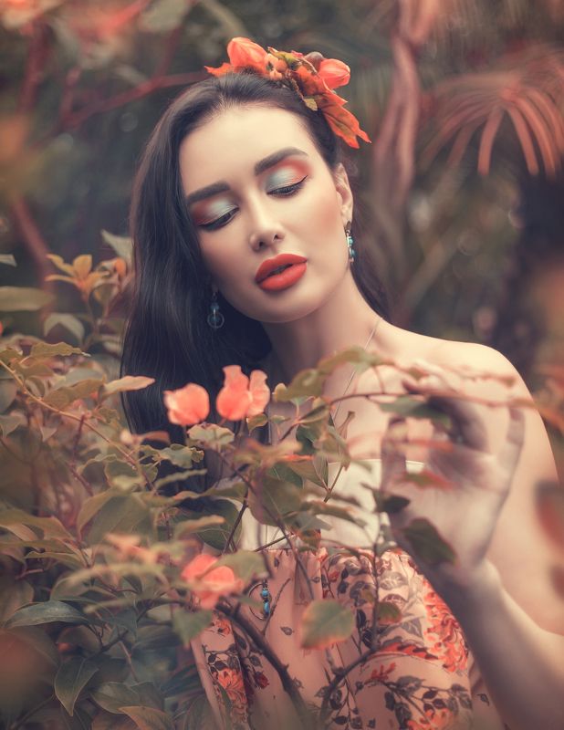 постановочная фотография, файн арт, juliatyagushova,фото в японском стиле, осенняя фотосессия, осень, девушка, женский портрет, тягушовафото, fashion, portrait,  Japanese autumn фото превью