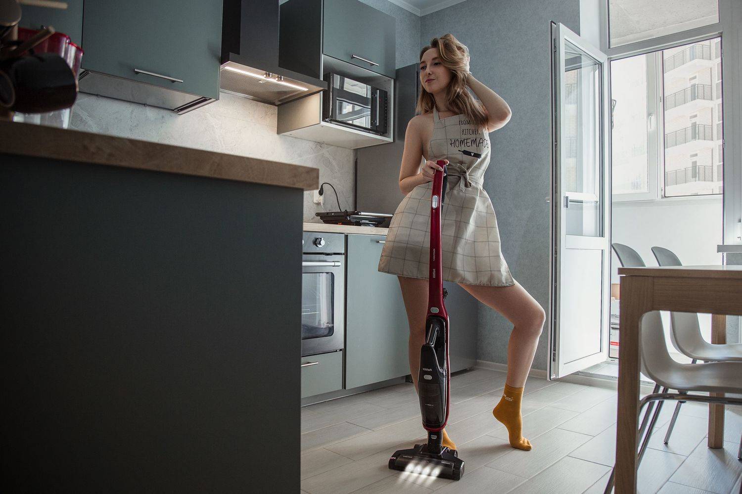 дома, женский портрет, постановочный кадр, кухня, Денис Бардась