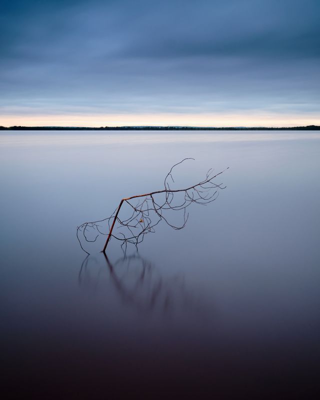 выдержка, пейзаж, озеро Ветка фото превью