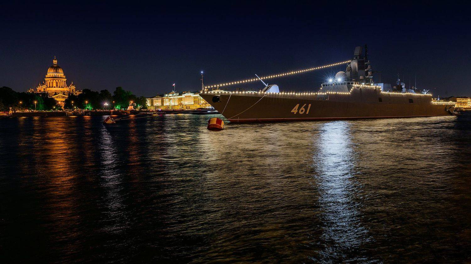питер, нева, санкт-петербург, мост, ночь, корабль, река,, Владимир Яковлев