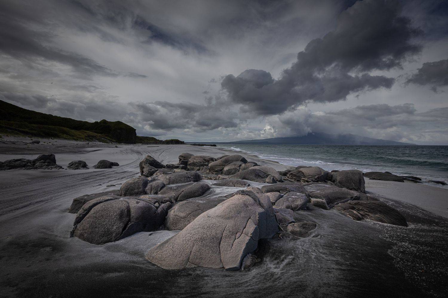 russia, kuriles, iturup, island, rock, sea, sea coast, sea shore, landscape, Roman Bevzenko