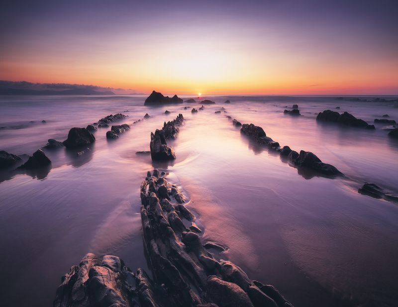 панорама, лето, испания, море, basque, бискайя, bizkaia, barrika, flysch К солнцу фото превью