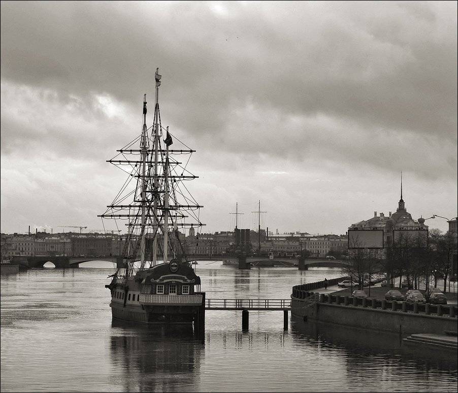 петербург, нева, корабль, парусник, зима, Kirill Shapovalov