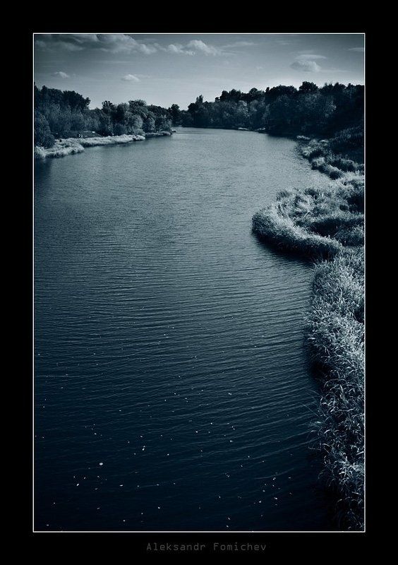 осень в синем фото превью