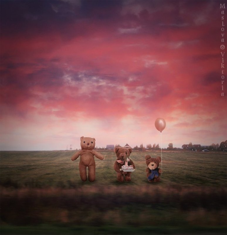 мишка, праздник, торт Праздник фото превью