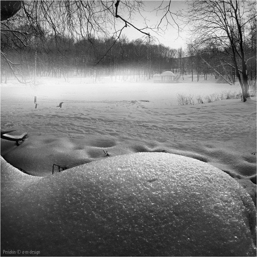 зима, снег, озеро, Виктор Перякин
