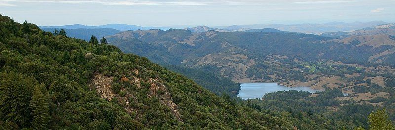 bon tempe lake, озеро, горы, калифорния, mt. tamalpais Bon Tempe Lake фото превью