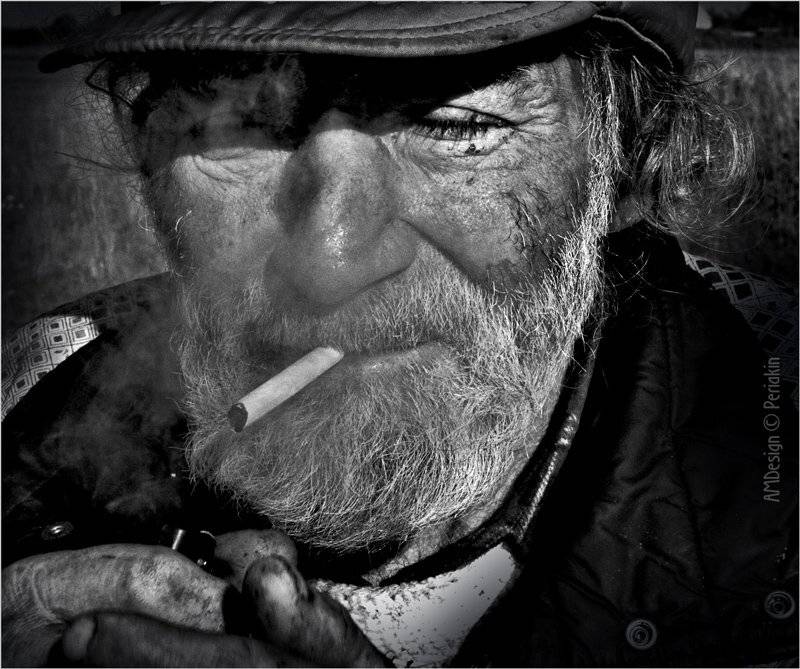 сторожил, сигарета, дым, руки, Виктор Перякин