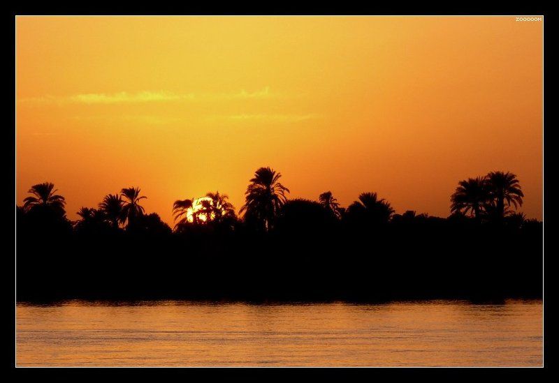 египет,нил,закат Закат на Ниле 2 фото превью