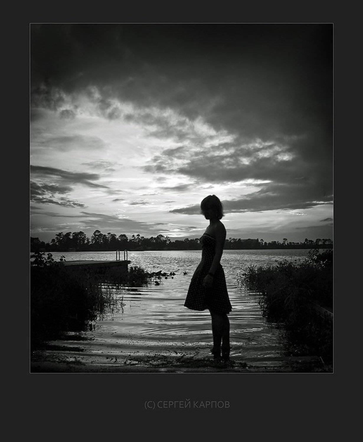 вода, девушка, небо, Сергей Карпов