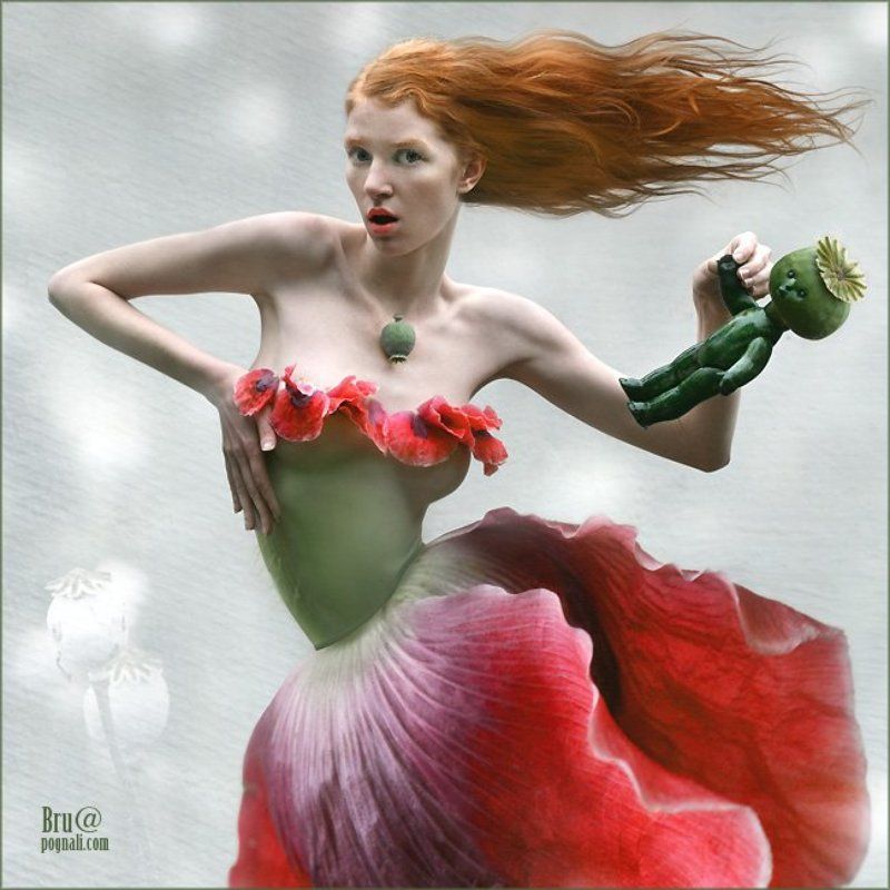 девушка, мак, кукла Маковая кукла фото превью