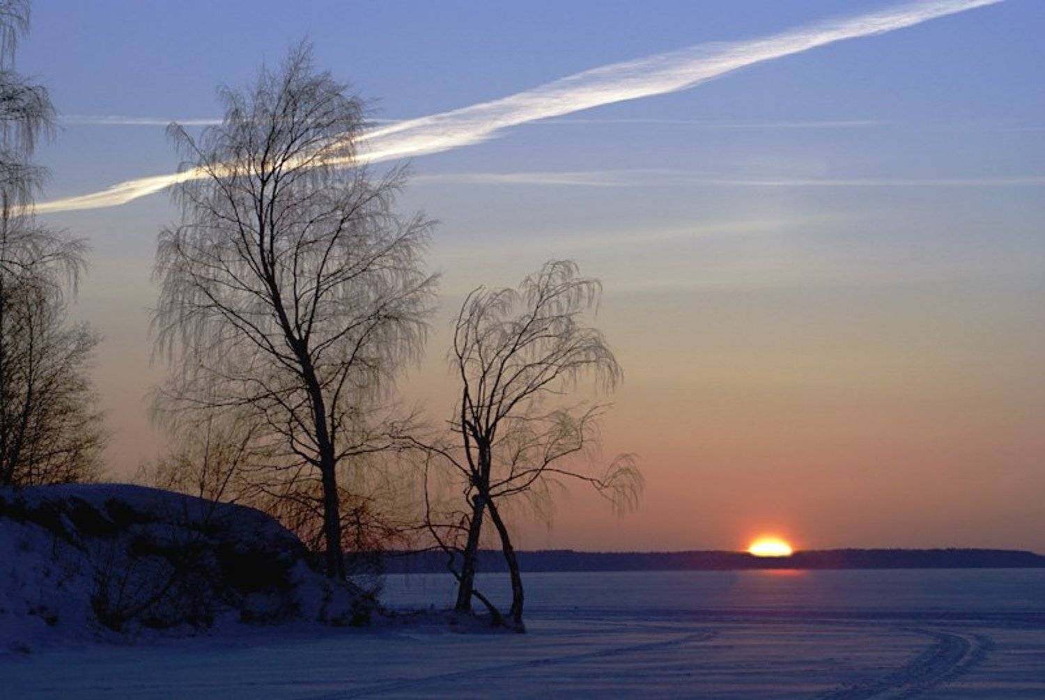 небо, закат, Slaura