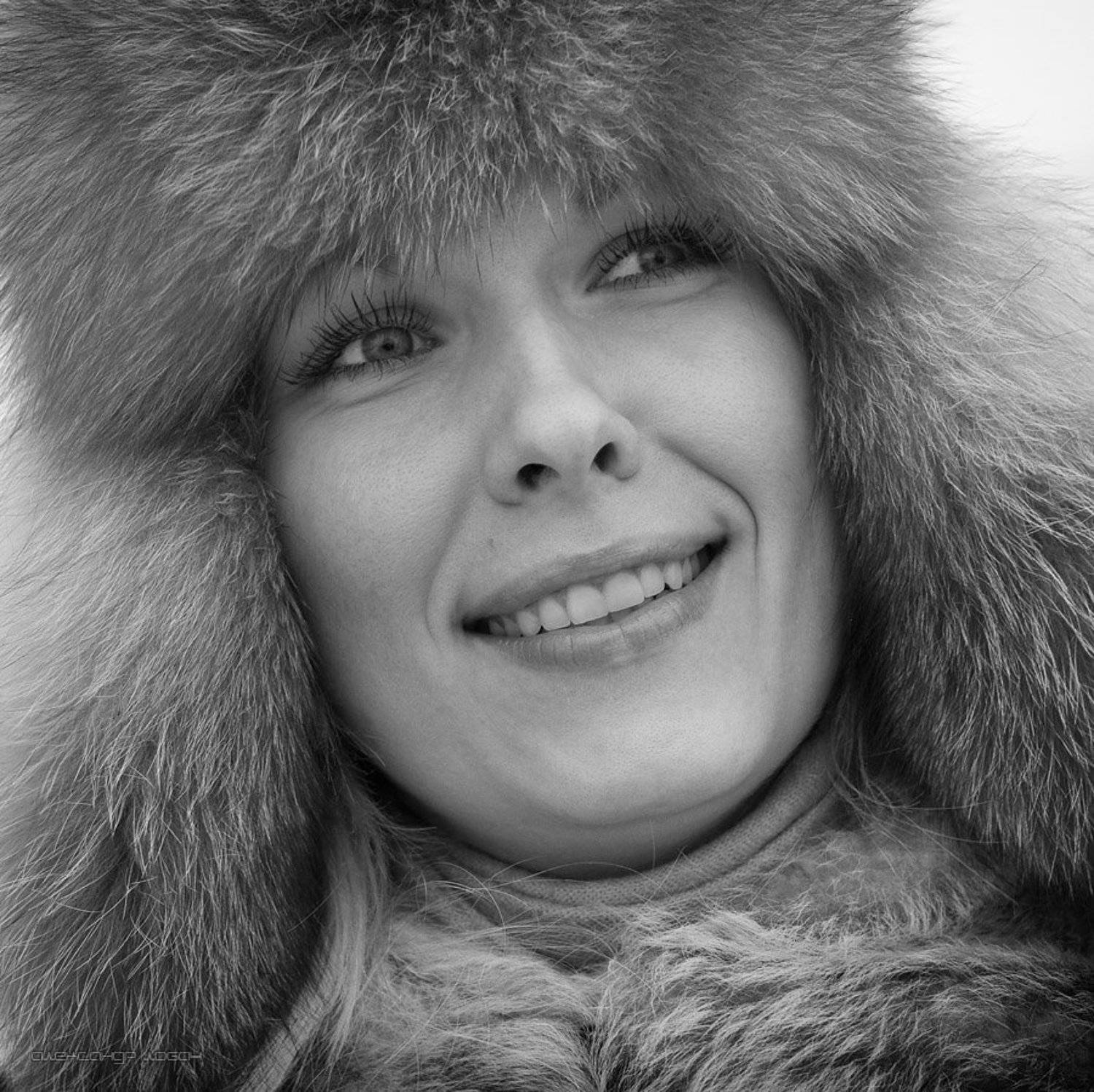 зима, девушка, Александр Лобач