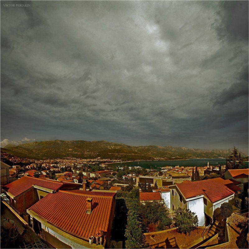 черногория., будва., дома, горы, Виктор Перякин