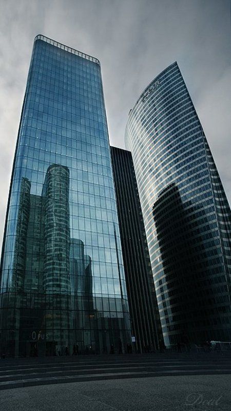 франция, париж, дефанс, башни, отражения, зеркала, башни Les reflexions фото превью