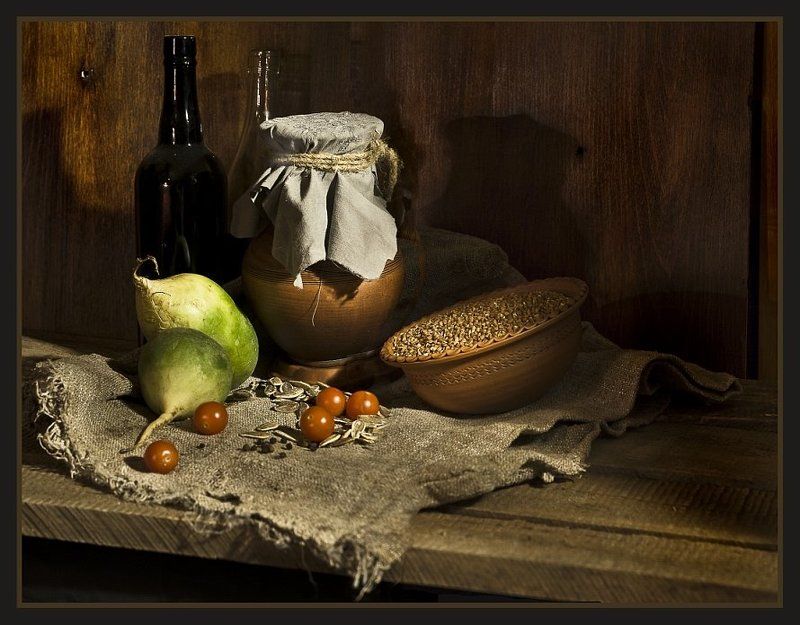 Глинянно-овощной натюрморт фото превью