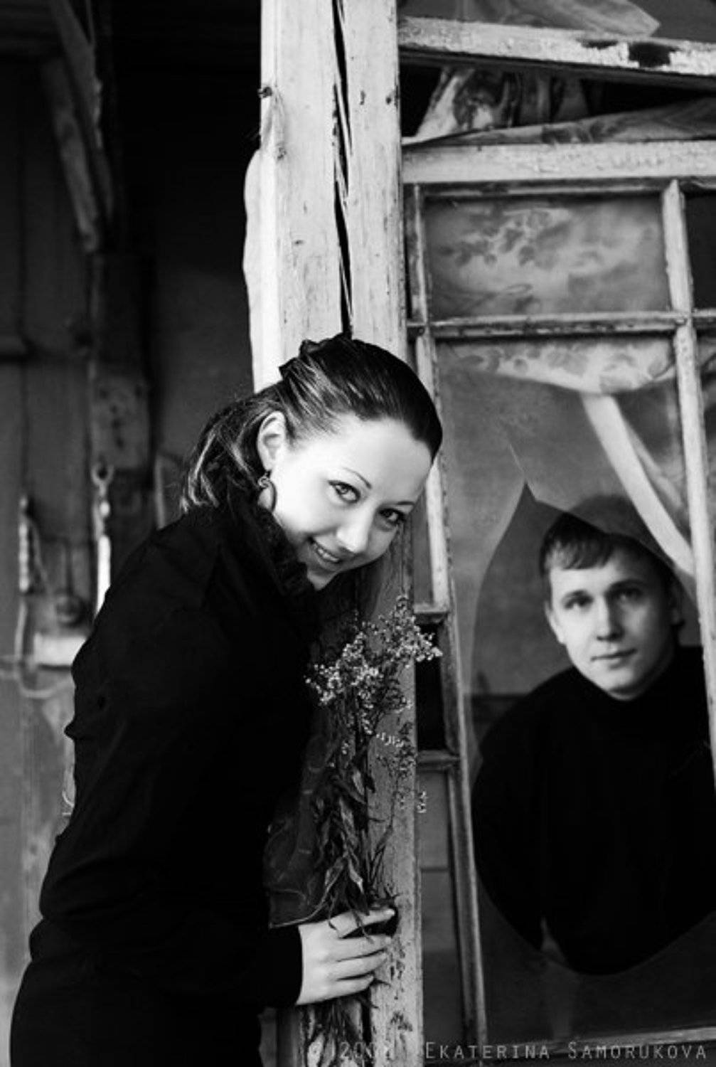 пара, чб, дом, Екатерина Саморукова