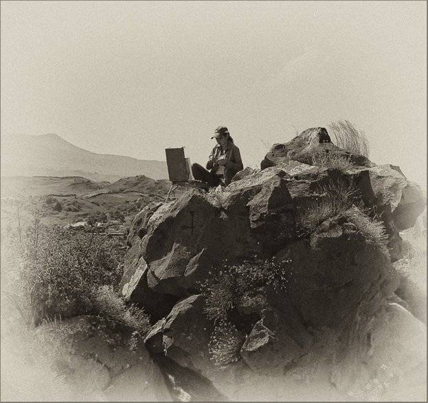 севан, монастырь, художник, скалы, Эмма(Marash)