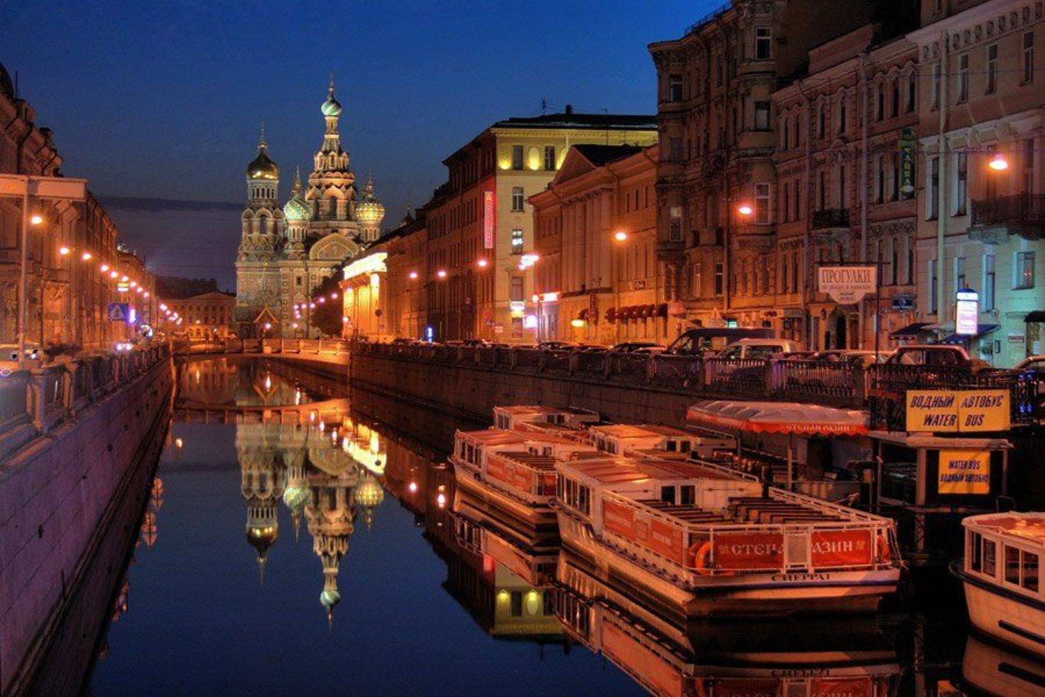 питер, ночь, отражения, Клековкин Александр