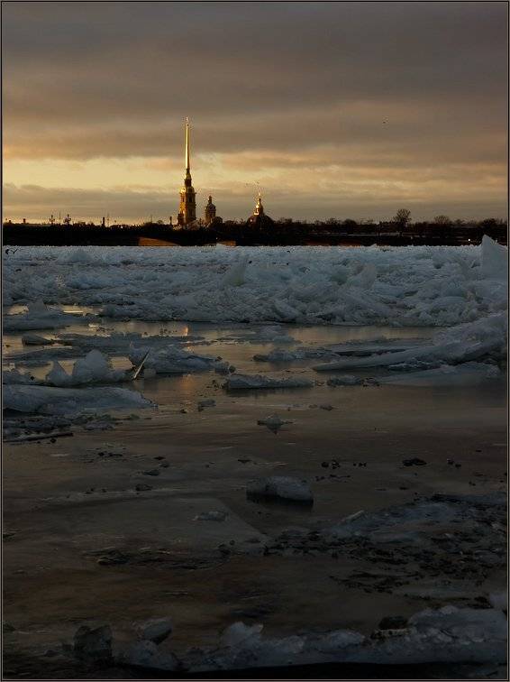 петербург, нева, петропавловка, зима, лед, Kirill Shapovalov