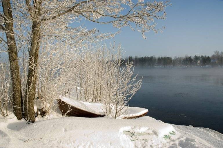 пейзаж, зима, озеро, Sergey Tarba