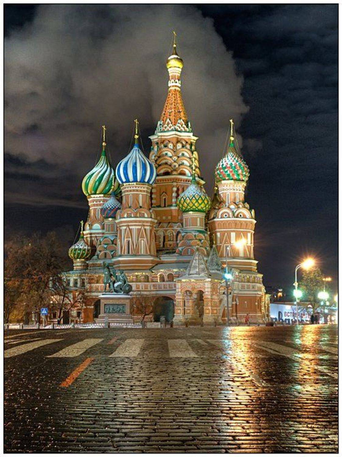 москва, зима, ночь, красная площадь, храм, Иван Исаев