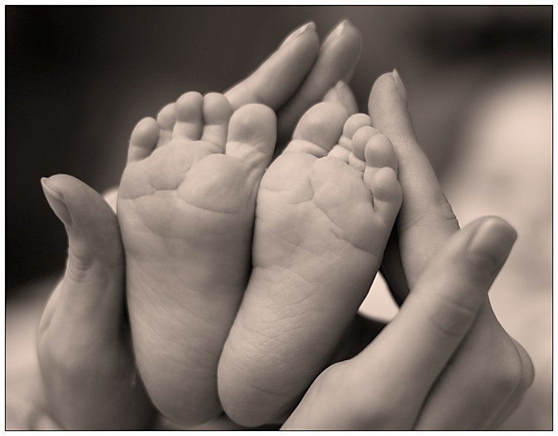 ретро, сепия, дети, любовь, руки, нежность Нежность фото превью