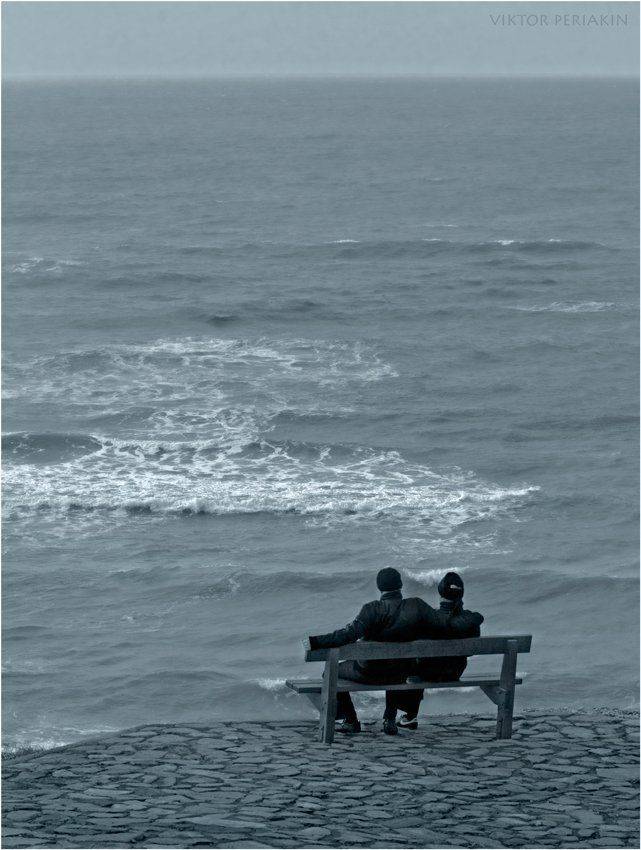скамейка, море, влюбленные, Виктор Перякин