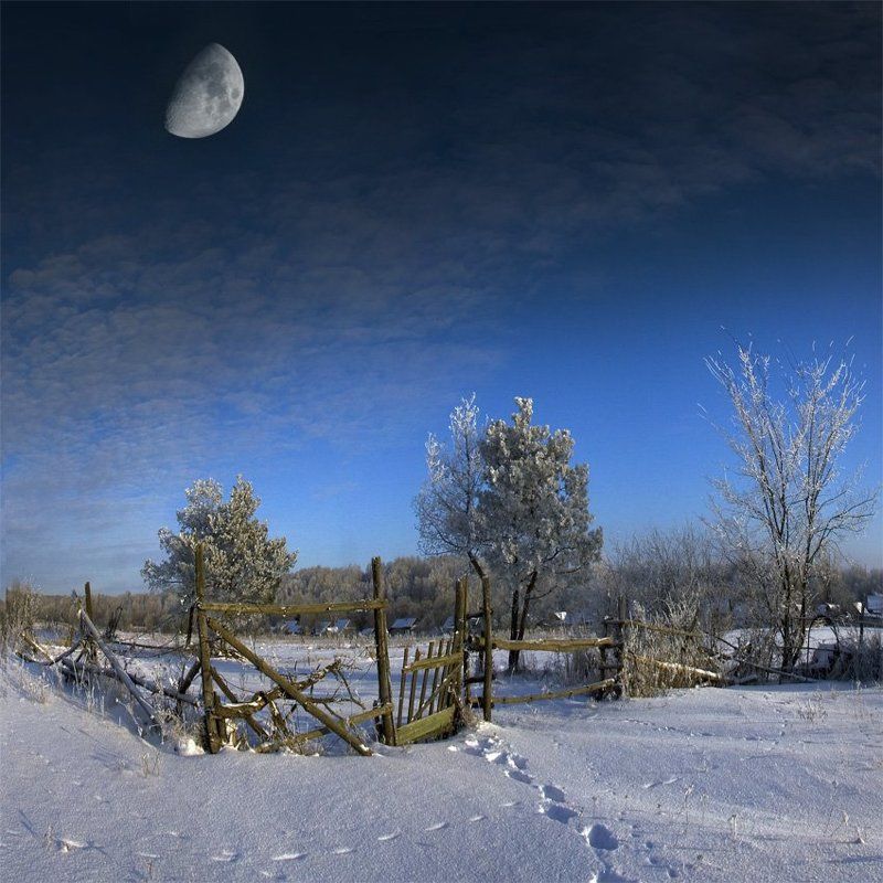 cтарая калитка. зимний вариант фото превью