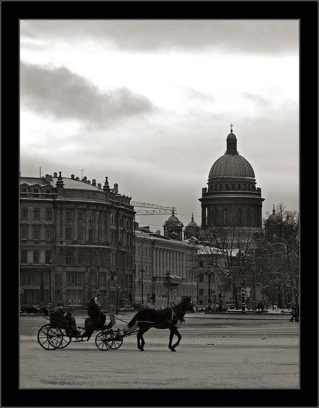 петербург, исакий, зима, карета, Kirill Shapovalov