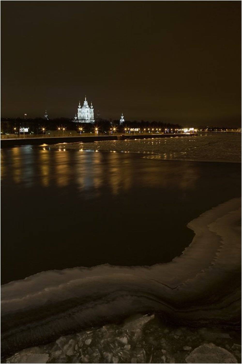 смольный, собор, нева, зима, Братаев Юра