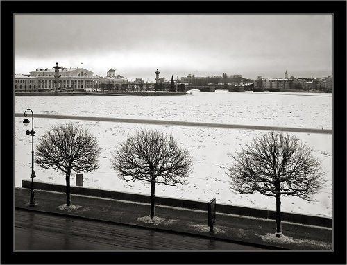 Вид на Стрелку Васильевского острова со стороны Дворцовой набережной #2