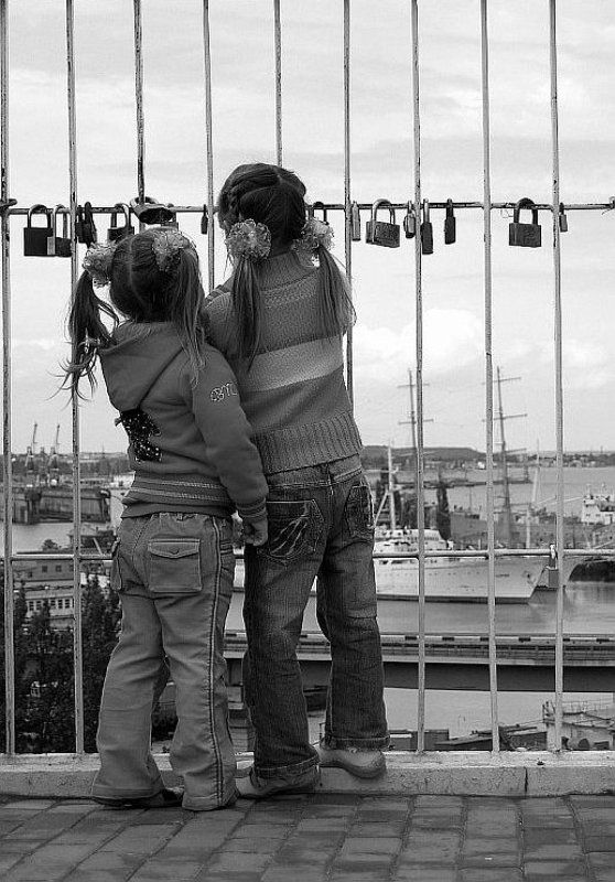 дети, замочки, мост, порт, одесса замочки и дети #2 фото превью