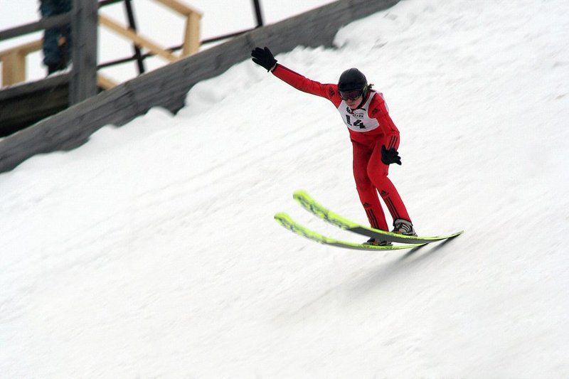 спорт, зима, трамплин Точка соприкосновения фото превью