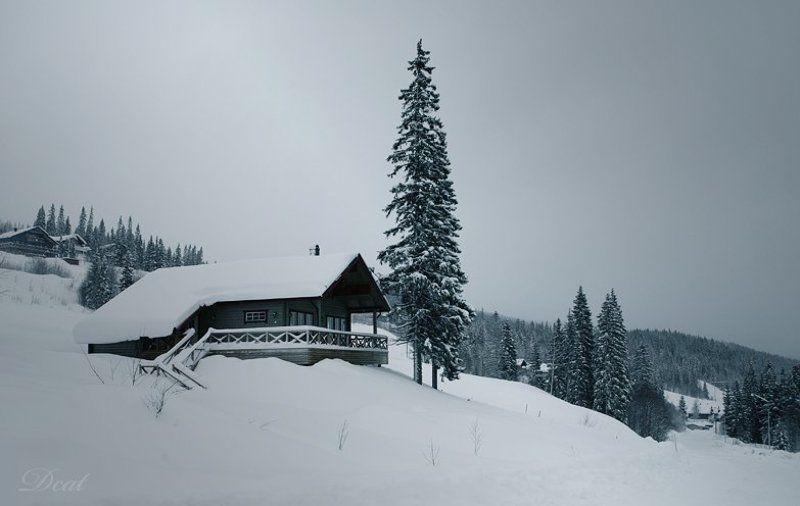 в белой тишине,  белый сон, швеция, воспоминания, оре, дом, зима, снег, минимализм, непогода В белой тишине фото превью