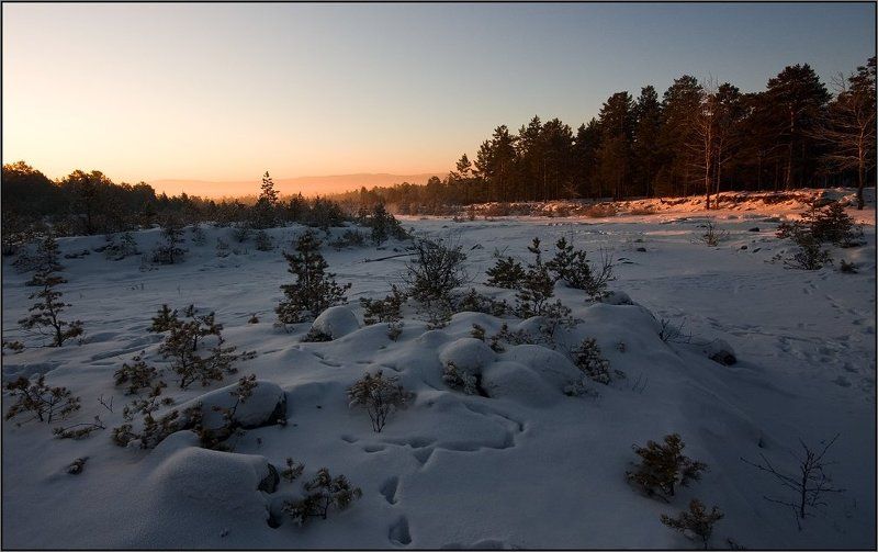 утро, зима, река, кырганга  фото превью