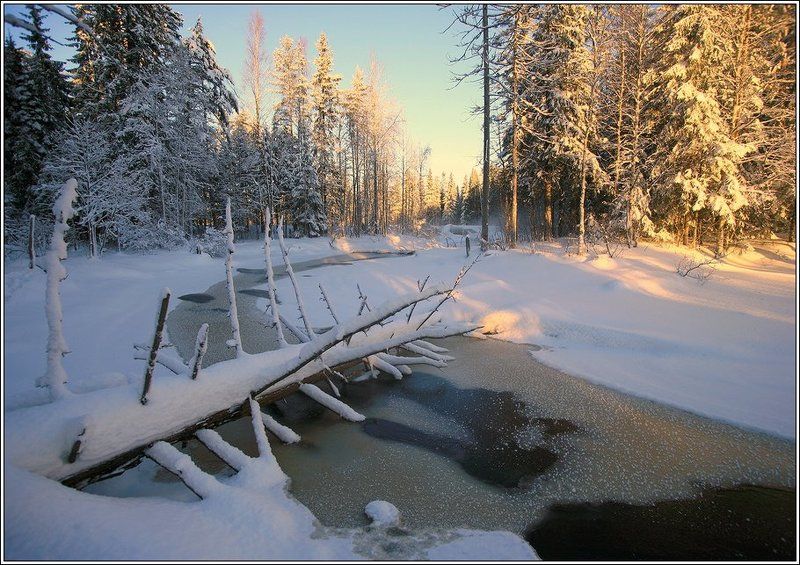 Зимняя речка фото превью